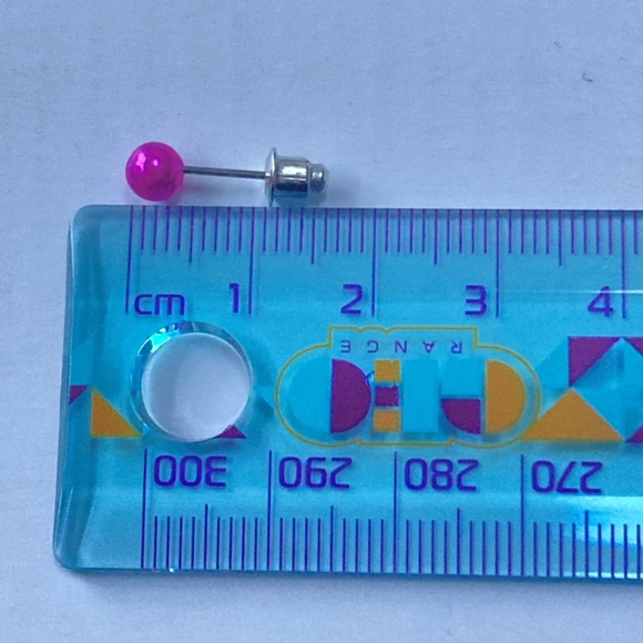 BNWT Barbiecore Ink Stud Earrings - Unique and Edgy - Picture 9 of 12